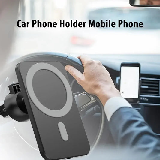 15W Qi Car Charger Type C Mobile Phone Magsafing Wireless Charger Car Mount Magnetic Holder For IPhone12 13 Pro Car Charging